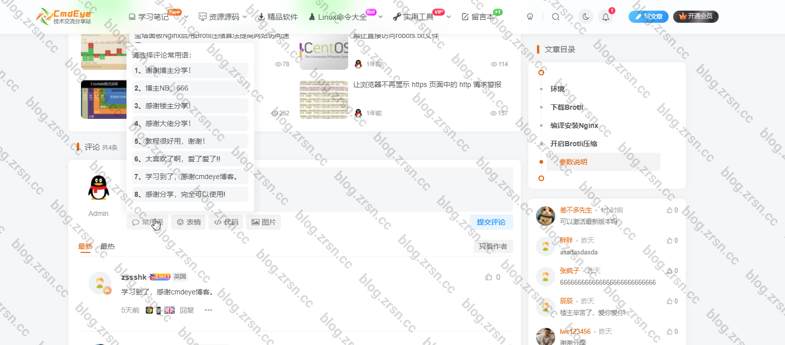 子比主题添加文章评论常用语功能-阿宅学院