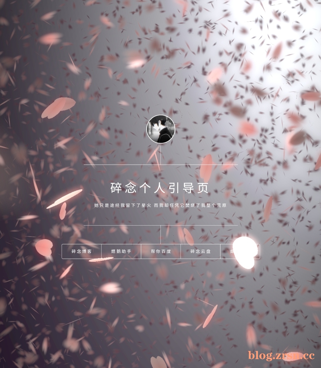 一款好看的樱花个人主页源码-阿宅学院